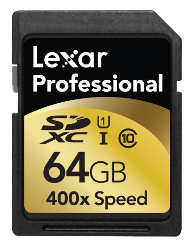 Lexar LSD64GCTBEU400 400X SDHC Class 10 UHS-I - Tarjeta de Memoria SecureDigital de 64 GB (enchufar y Usar, Clase: 10), Negro