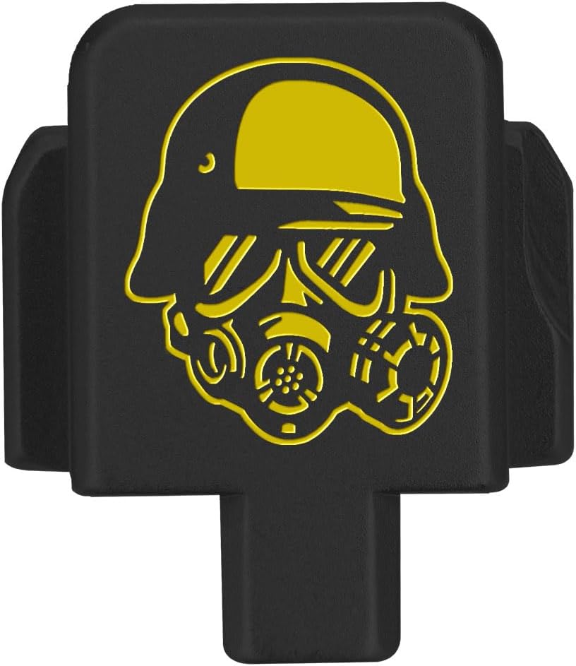 NDZ Performance Slide Cover Back Plate for Sig P320 Series 9 mm .40 .357 .45 ACP, Black Aluminum with Dark Blue Laser Engraved US Flag Patriotic Images - Choose Image & Engraving Color