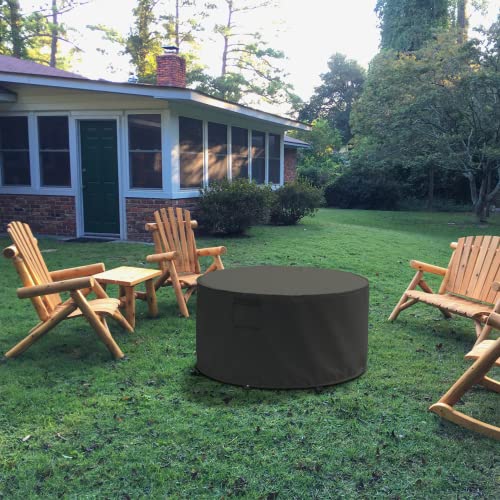 50'' Round Fire Pit Cover, Fits Wood Burning Firepit, Fire Pit Grill, Or Fire Pit Ring Diy Process, Waterproof & Windproof, 50 Dia X 24 H #TOP6