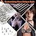 Windspeed 543P Punk Spikes and Studs Kit with 8 Size Punk Metal Tree Spikes Studs and 2 Size Pyrami Studs Flat Back Rivets for Leather Clothing Shoes DIY Craft Decorations