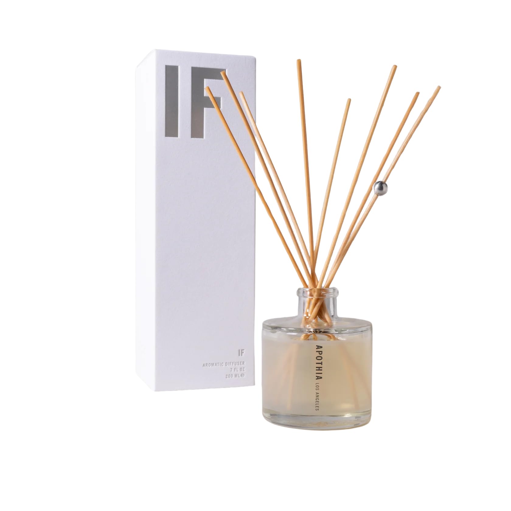 APOTHIA - IF Aromatic Diffuser | Modern White Floral & Citrus | Premium Essential Oils | Up to 12 Months | 7 oz | 200 ml | Small Batches for Luxury Quality in Elegant Glass Bottle