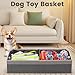 Large Dog Toy Basket With Handle, Foldable Dog Toy Box for Living Room Area, 28.5