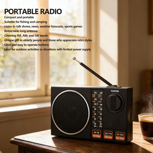 Radio portátil Tangxi FM AM SW con antena retráctil miniatura 2