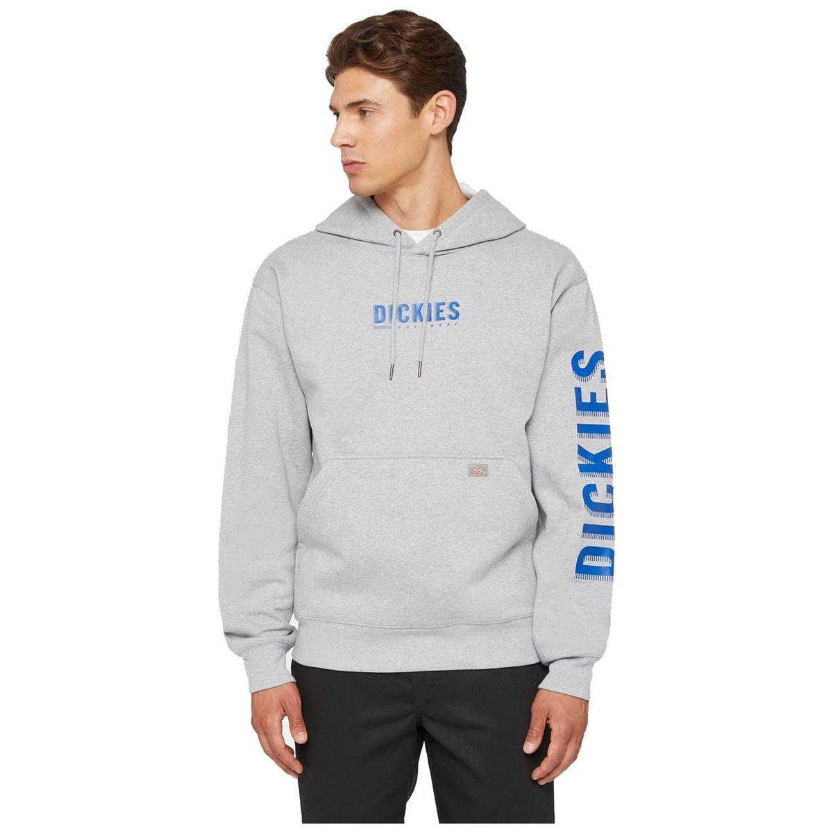 Dickies Mens Graphic Pullover Fleece Hoodie - Grey