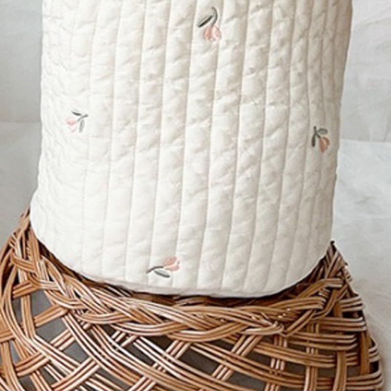 Miniatura 2 de Bolsa de almacenamiento de pañales de algodón, bordado exquisito, gran capacidad, bolsa de almacenamiento de biberones para cochecito (patrón de