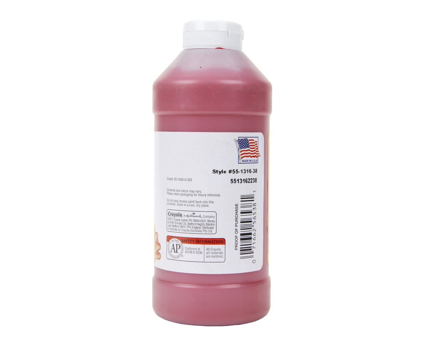 Washable Fingerpaint, Red, 16 oz