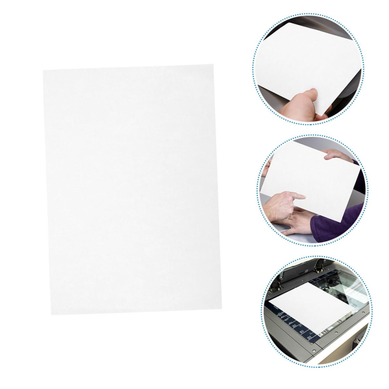 iplusmile 100 feuilles Étiquettes Autocollantes Imprimables Papier Adhésif pour Imprimante Jet Encre et Laser Étiquettes Blanches pour Organisation Bureau Maison