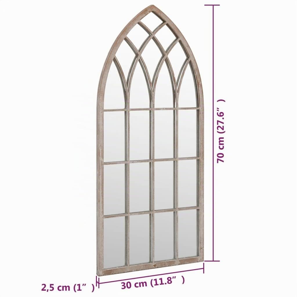 vidaXL Miroir de Jardin Sable 70x30 cm Fer pour Utilisation extérieure