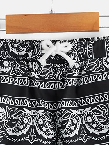 Image of SOLY HUX Boys Boho Paisley Print Short Sleeve T Shirt and Shorts Set 2 Piece Outfits