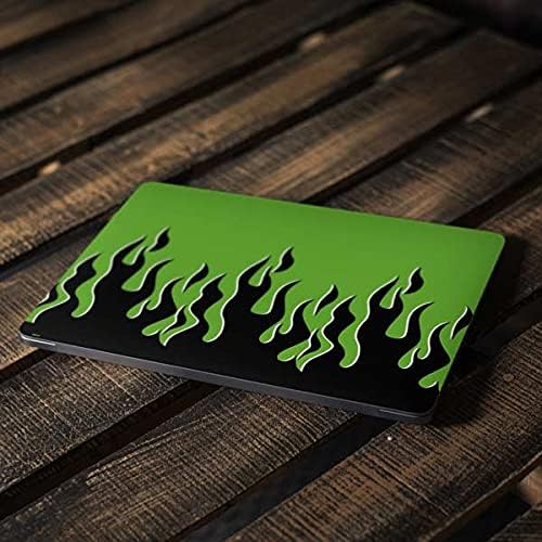 Skinit Decal Laptop Skin Compatible with MacBook Air 13in Retina (2018-2019) - Originally Designed Green Flames Design