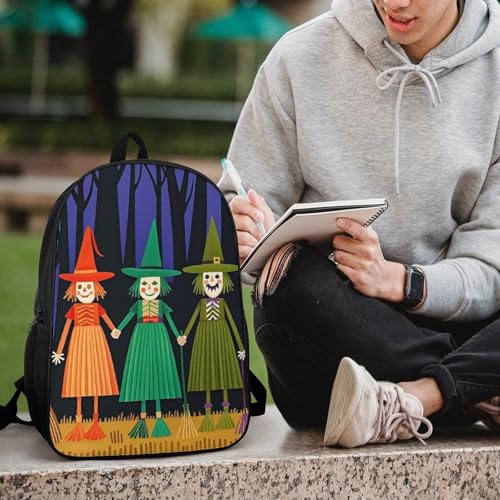 Mochila para hombro 17 pulgadas impermeable con estampado Halloween miniatura 6