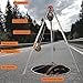 KSEIBI 423991 Aluminum Confined Space Tripod Kit Manhole Entry and Rescue Kit, SRL Kit, Fall Protection Safety Harness