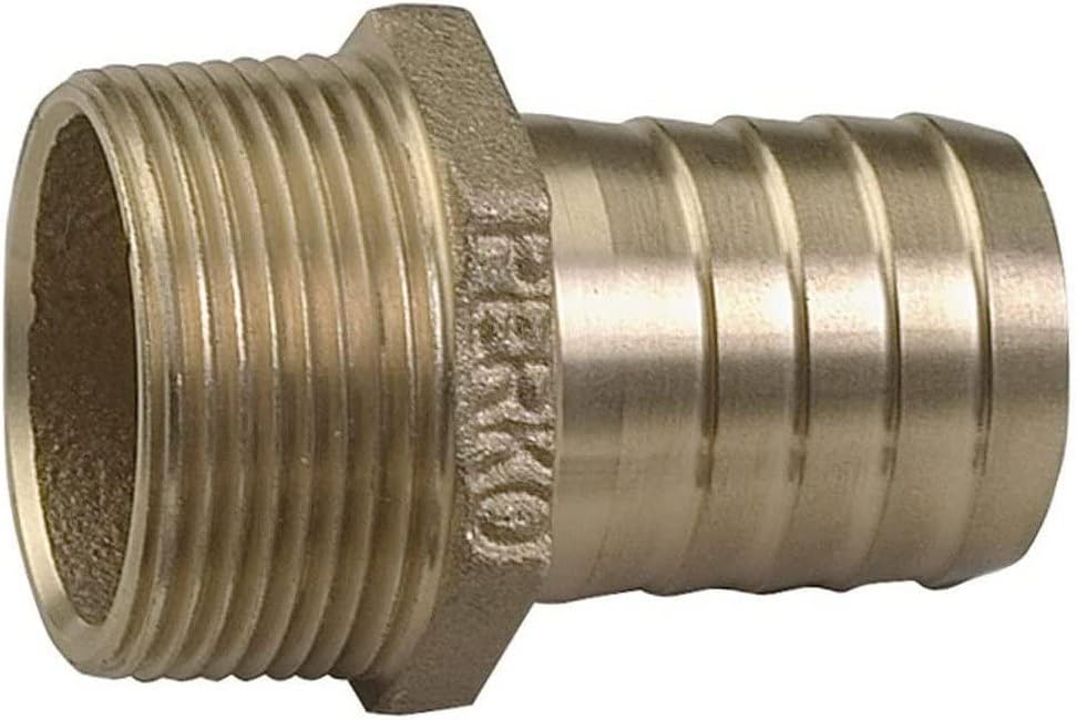 Perko 2-Inch Pipe to Hose Adapter Straight Bronze