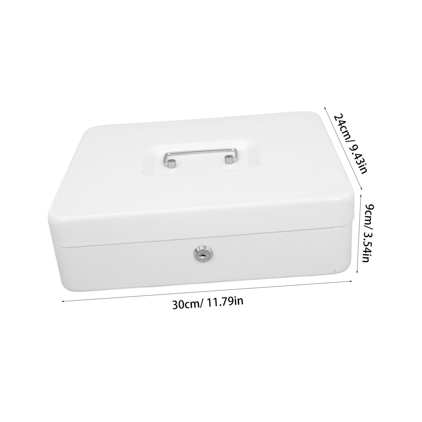GALPADA Caja de Caudales con Llave para Seguridad Caja de Seguridad Pequeña para Dinero y Organizador de Almacenamiento con Cerradura para Comercios y Hostelería
