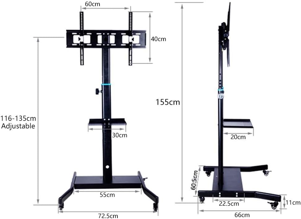Soporte móvil para TV con ruedas y altura ajustable miniatura 2