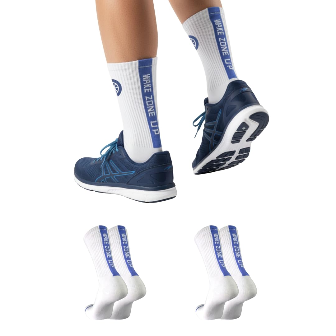Men's Crew Length Cotton Socks, Breathable Cushioned Athletic Sports Socks, Moisture Wicking Anti-Odor Calf Length Casual Wear - Gym & WorkOut Socks for Men, Comfortable-image-25