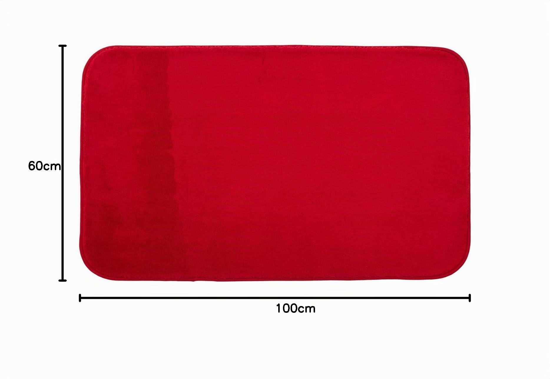 Gözze - Premium Rutschfester Badteppich, RIO, 100% Microfaser, 60 x 100 cm - Rot – Ansicht 2