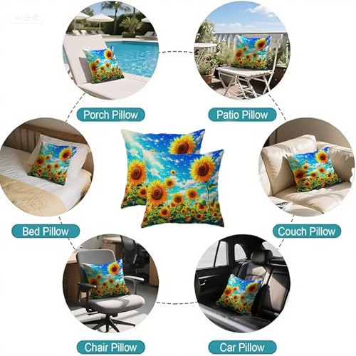 Housse coussin 70x70 automne en velours imperméable lot de 2 - 7