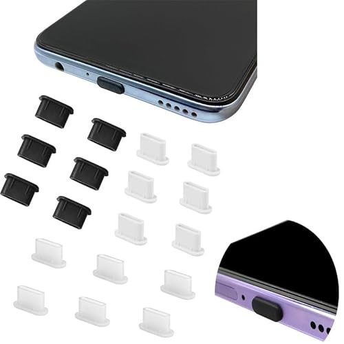 18pcs USB Type C Anti Usb C dust Plug Usb C Port cover Dust Cap Cover Port Plugs Protector Compatible with iPhone 15 Samsung Galaxy S21/S20/S22 Plus Ultra HUAWEI Mate 30 for All Type-C Smartphones and
