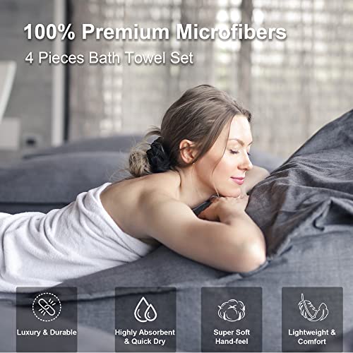 Tigona 4 Pack Oversized Bath Towel Sets 35"X 70"Highly Absorbent Quick Dry Bath Sheets 600 Gsm Extra Large Bath Towels Clearance Soft Shower Towels For Bathroom Spa Hotel Gym Pet(White) #TOP4