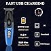 KEMEI 1669 Beard Trimmer for Men, Cordless Hair Trimmers with LED Display, 9000 RPM Hair Clippers for Barber with Charging Base, DLC Coated T-Blade