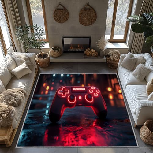 Tapis manette de jeu 120x160cm pour ambiance salon geek - 6