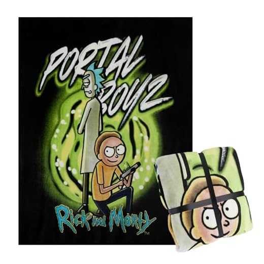 Mantas para Cama de Rick y Morty - Manta Sofa Grande 150 x 130 cm, Manta Rick y Morty, Manta Polar Suave, Regalos Navidad (Negro/Verde)