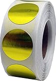 1,000 Color Coding Dots | Metallic Gold Colored Round Dot Stickers | One Inch Labels (1