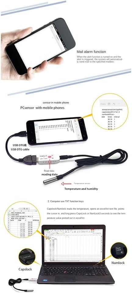 USB Thermometer Computer Temperature Sensor Temperature Probe Aquarium Industry Remote Monitor TEMPerHUM