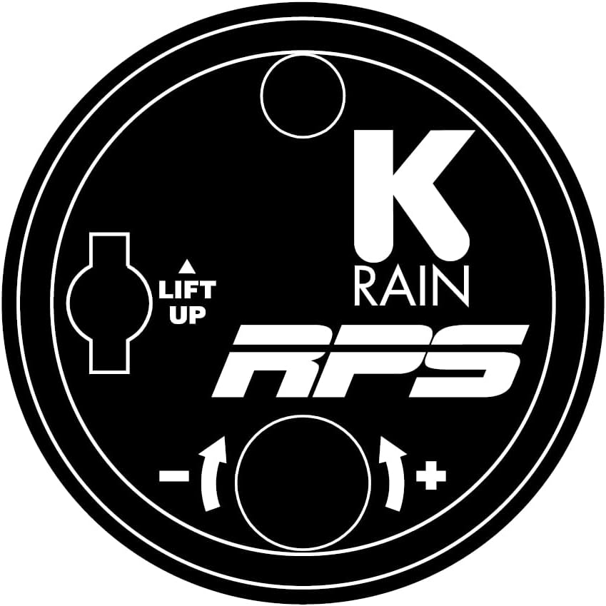 K-Rain RPS50 1/2" Gear Drive Rotor 4" Pop-Up, 18' - 33' Spray Distance, 20-70 PSI, 40 - 360 Arc Spray Pattern, Stainless Steel, Silver, Automatic Lawn Sprinkler Head, Includes Install Kit (5 Pack)