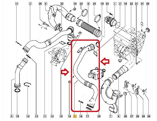 Manguera turbo compatible con Ren ault Fluence Megane III SCENIC III 1.5 dCI 8200981497