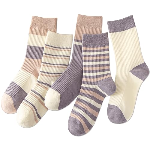 Image of IIG 5 Pairs Womens Novelty Cute Crew Socks Colorful Funny Ankle Socks Gifts for Womens Socks