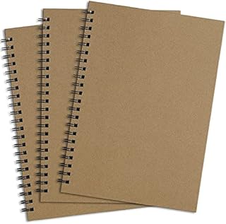 A4 Portrait Sketchbook, Spiral Bound Sketch Pad, 60 Pages/30 Sheets Recycled Hard Cover Cartridge Paper White Drawing Artist Paper 160gsm DS02A401