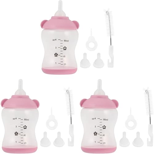 balacoo Juego de 3 juegos de hámster, conejos, animales de gatito, herramientas de ardilla, suministros de tubo de pezones de lactancia para gatitos