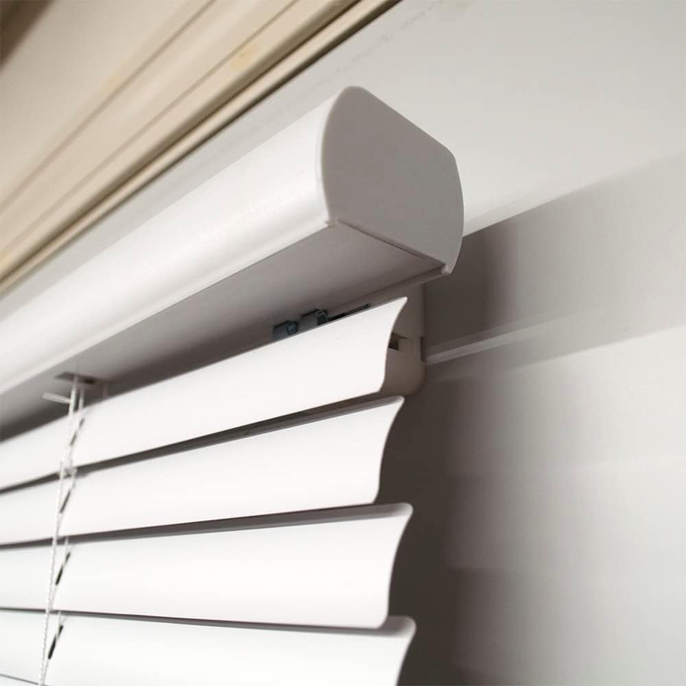 No Tools Cordless Magnetic Mini Blind for Metal Doors - 28" W x 36" L - White, Easy Install, Over 400 Custom Sizes Starting at 29.97, Room Darkening Vinyl Shades for Indoor Windows by Lumino