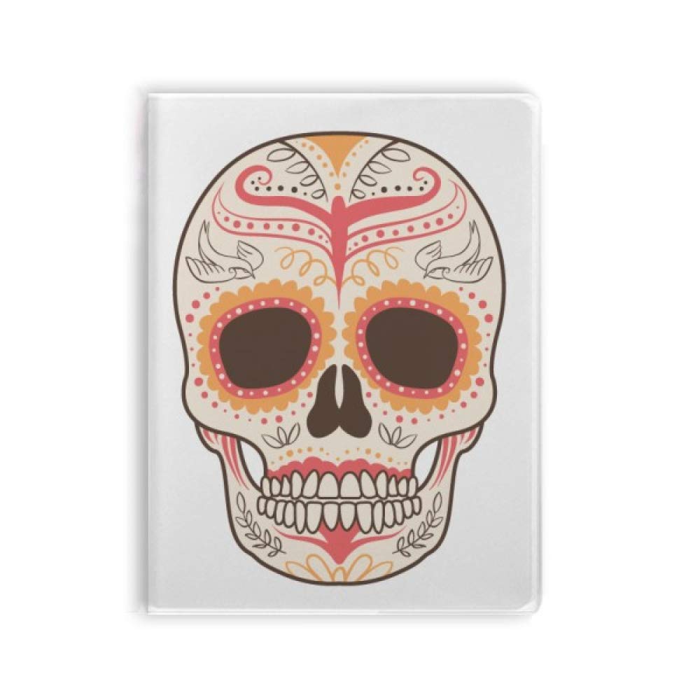 Carnet de notes tête de mort rose avec couverture souple format A5