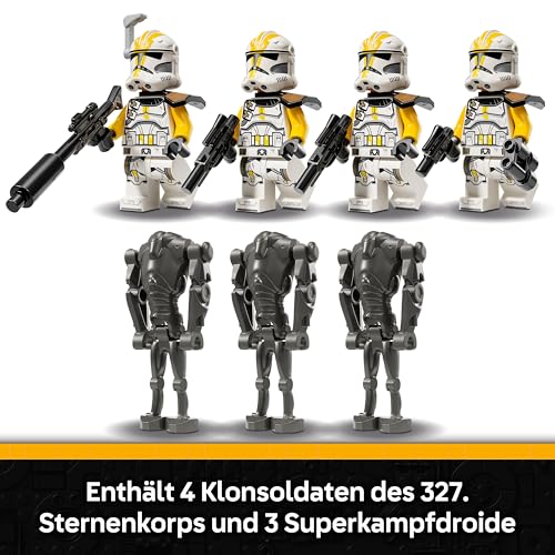 LEGO Star Wars Klonsoldaten des 327. Sternenkorps Battle Pack - Spielzeug für Kinder ab 7 Jahren - Minifiguren zum Bauen und Sammeln - Kreatives Geschenk für Jungen und Mädchen - 75431