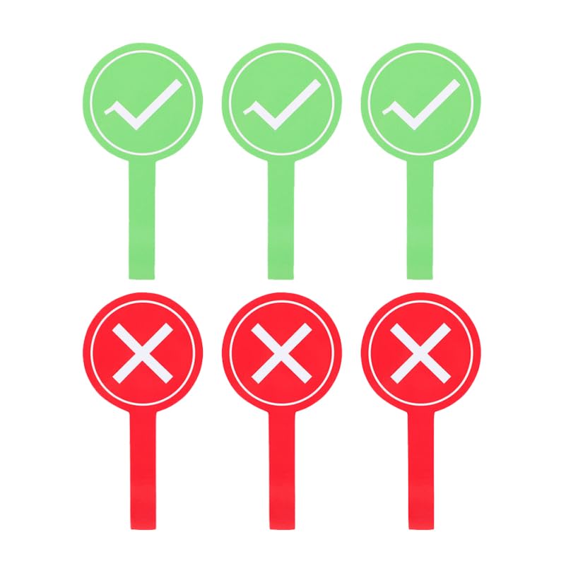 Operitacx 6 piezas Accesorios Tarjetas De Juego Signo Borrable En Seco Paletas De Clase Verdadero Falso Panel De Pantalla Tablero Mini Tablero Estudiante Espuma El Signo Portátil