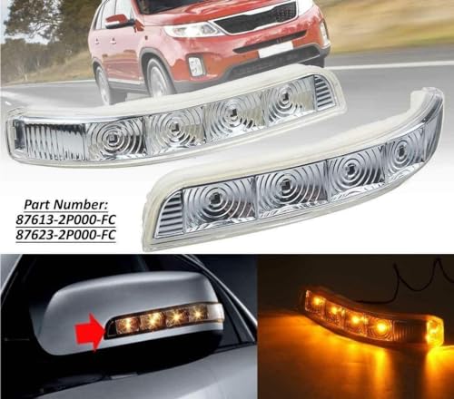 Intermitentes dinámicos con tecnología LED secuencial para retrovisor de Kia Sorento 2