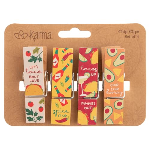 Clips para patatas fritas Karma con diseño divertido de taco para cerrar bolsas de alimentos