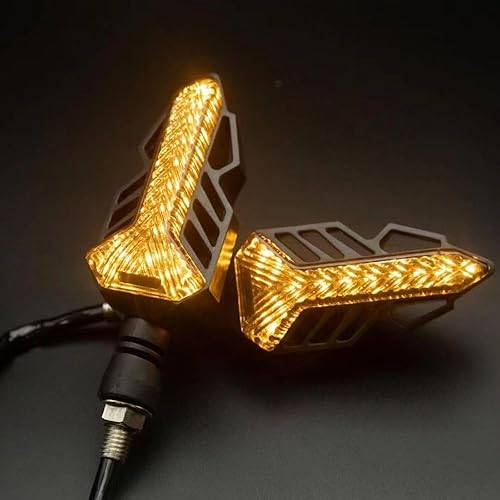 2PCS Motorcycle Indicators Flowing Motorcycle Turn Signal Lights Motorbike Indicators Turning Indicators 12V LEDs Bulbs for Motorcycle Motorbike
