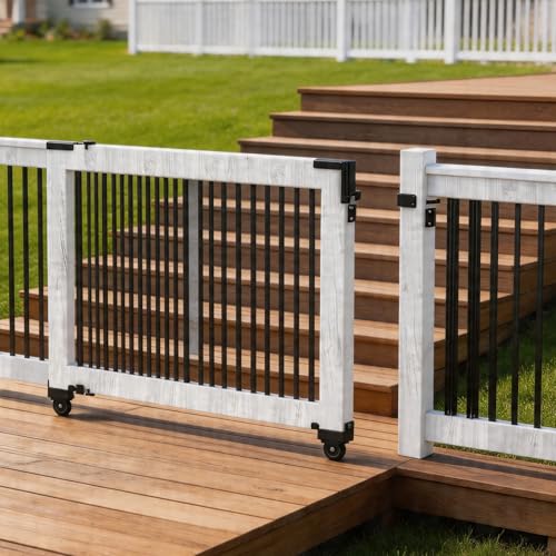 Sliding Gate Hardware Kit, Designed Specifically for 1" to 2" Thick Wood Fence Gates, Heavy Duty Fence Gate Kit with Roll Wheels, Anti-Sag Corner Frame Brackets, Smooth Rolling, Easy DIY Installation by Noliven - Image 3