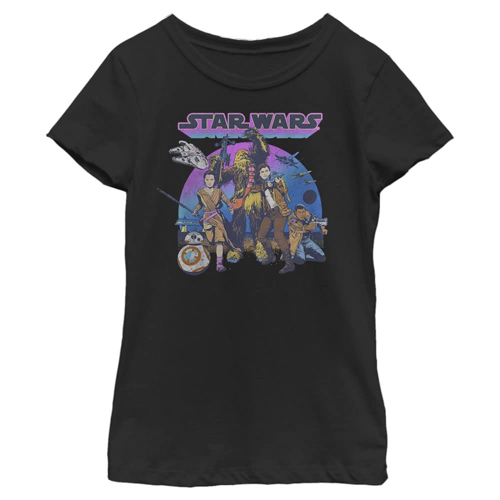 STAR WARS Force Awakens Group Glow Girls Short Sleeve Tee Shirt