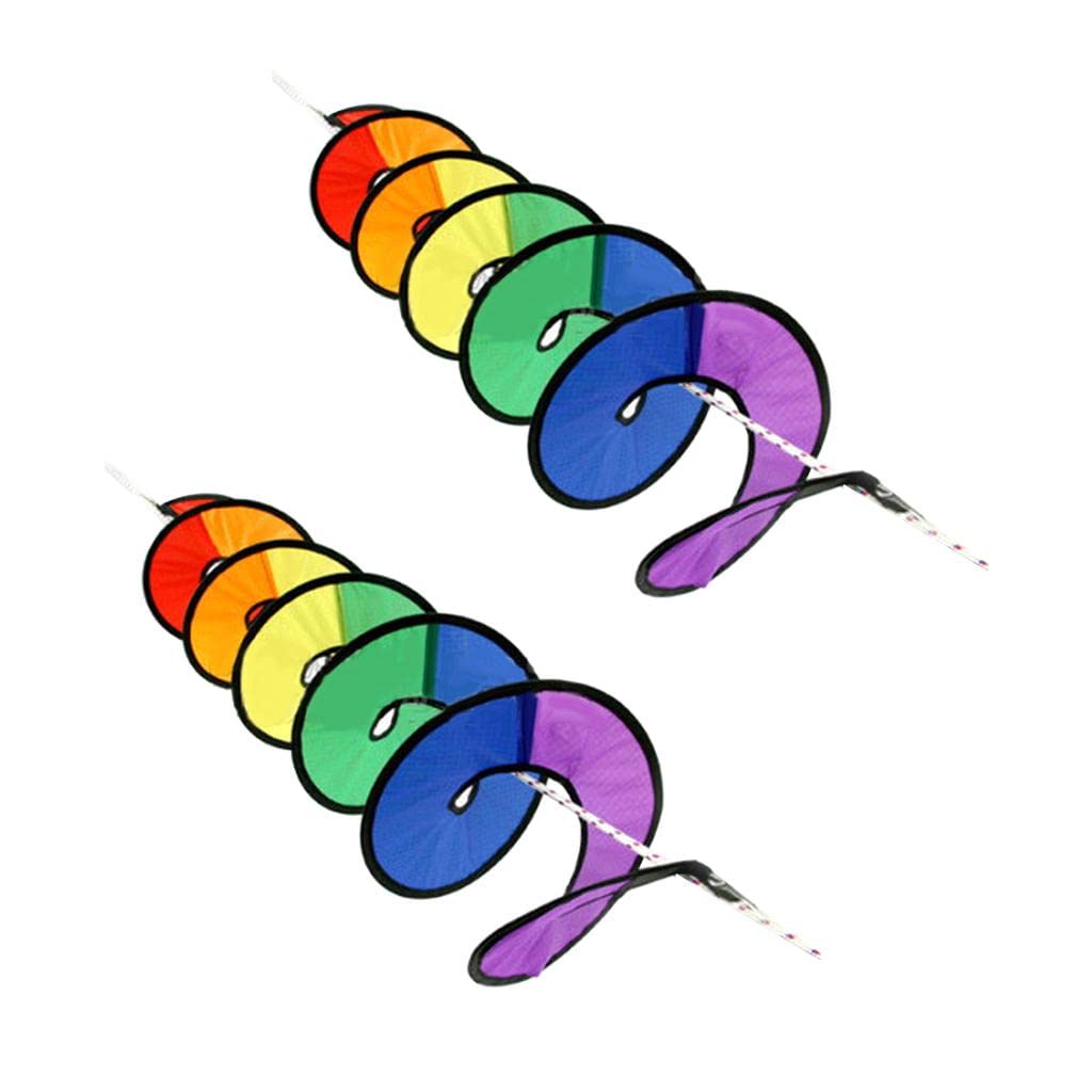 2 Pieces Rainbow Wind Spinner Camping Festival Yard Garden Decoration-image-42
