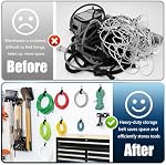 Porte-câble de rallonge, 8 Pcs Garage Extension Cord Organisateur, Serrure de rangement pour câbles, fils, corde, plis (7.7 9.4 De pouce)