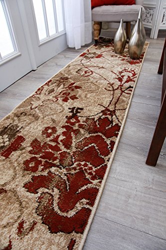 Modern Burgundy Rug Hallway Runners Cream Beige Area Rugs 2X7 Rug Clearance Contemporary Rugs Blue Cream Beige 2X8 Rug #TOP3