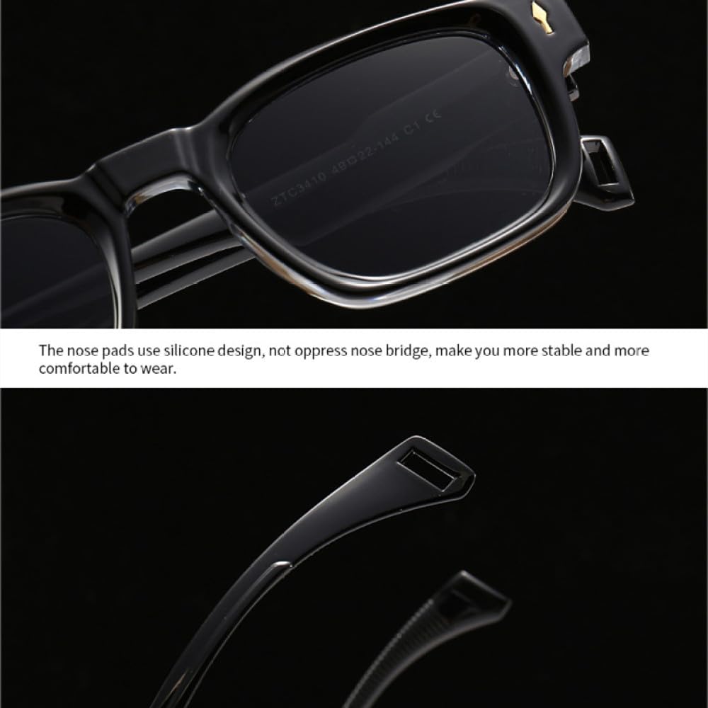 Retro-Sonnenbrille für Damen, modisch, Farbverlauf, UV400, Herren, Trend, Nieten, Punk-Sonnenbrille