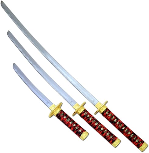 Miniatura 3 de Snake Eye Tactical Juego de katana samurái de dos tonos de 3 piezas con soporte de espada gratis