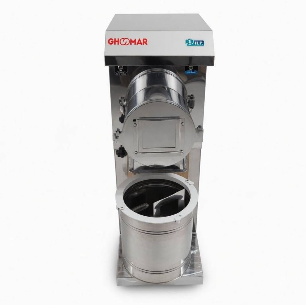 Ghoomar Eco Pulverizer, 1HP, Automatic Commercial Pulveriser with SS 4 Blade Bitter, Mirror Finish-image-14