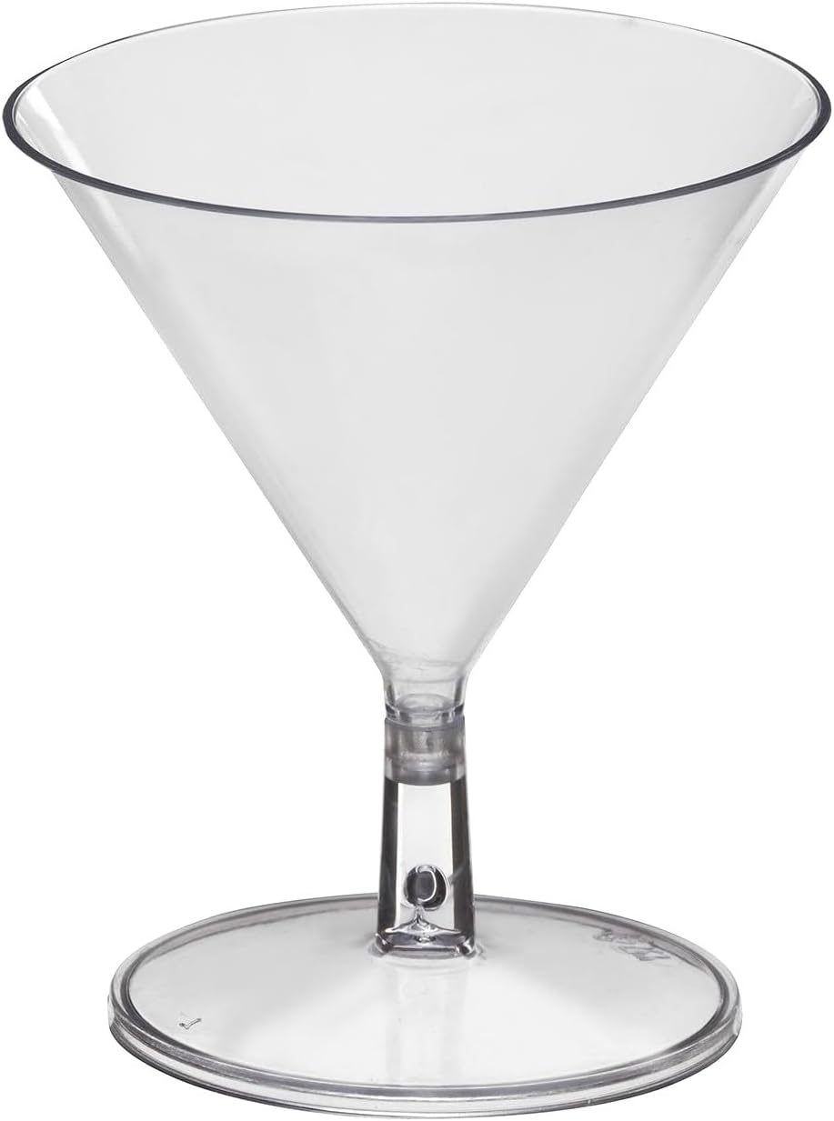 (Mini Martini Glasses) - Party Essentials Miniware Mini Plastic Martini Glasses, Clear